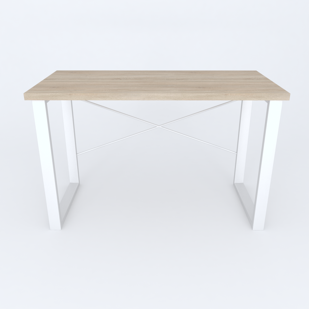 Письменный стол Ferrum-decor Драйв 750x1000x700 Белый металл ДСП Дуб Сонома 32 мм (FRD-103376)