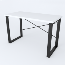 Письмовий стіл Ferrum-decor Драйв 750x1000x600 Чорний метал ДСП Біле 32 мм (FRD-103296)