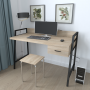 Письменный стол Ferrum-decor Комфорт 750x1200x600 Черный металл ДСП Дуб Сонома 32 мм (FRD-103446)