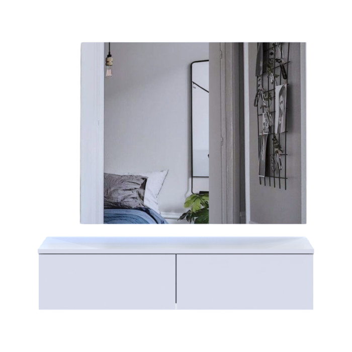 Комплект меблів Doros Левія + дзеркало Біле 100х32х100 (DRS-011841)