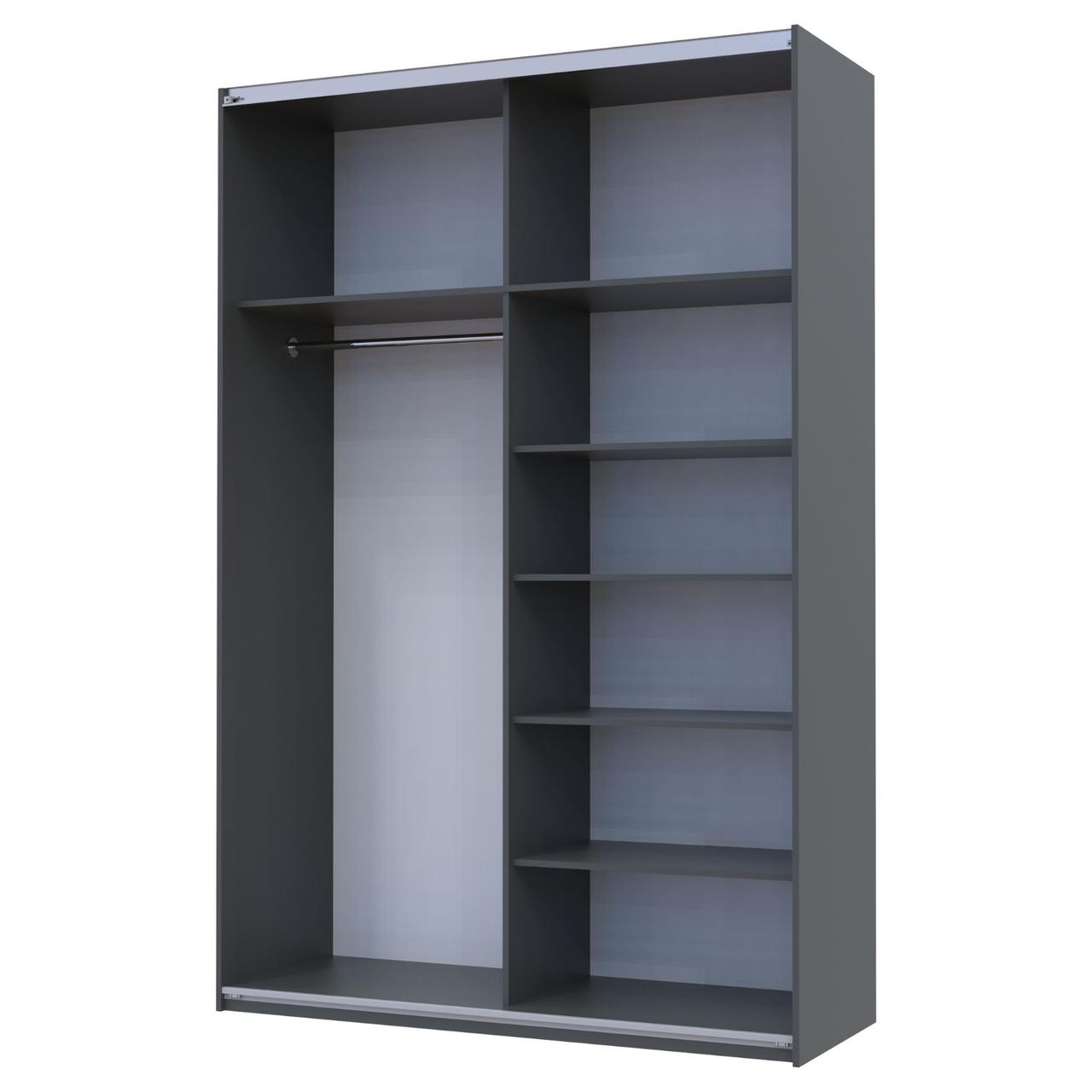 Шафа купе G-Caiser Антрацит/Антрацит 2 ДСП / 3 частини 160х60х240 (42005412) (DRS-012245)