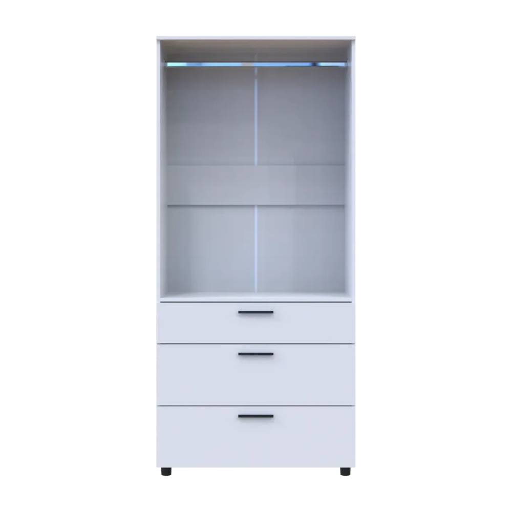 Шафа для одягу Doros Торн Білий 2 ДСП/3Ш (штанга) 90х51.6х200 (DRS-012021)