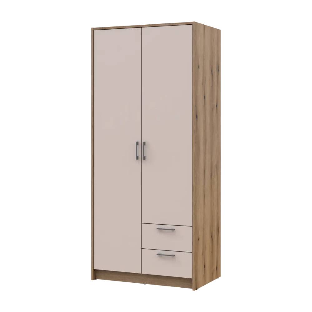 Шафа для одягу Doros Ронді Дуб Артизан/Кашемір 2ДСП 82х52х195 DRS-011660 (80737805)