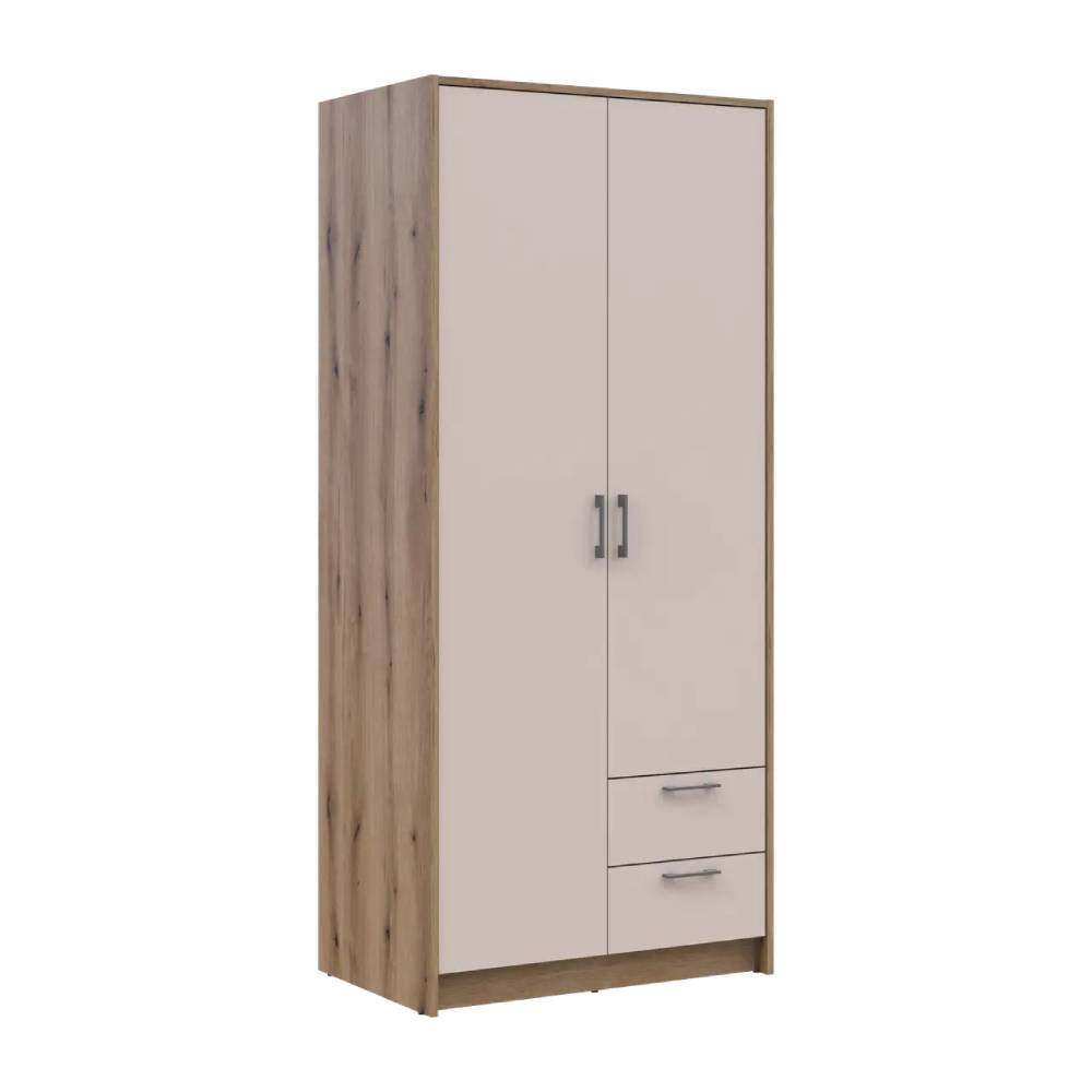 Шафа для одягу Doros Ронді Дуб Артизан/Кашемір 2ДСП 82х52х195 DRS-011660 (80737805)
