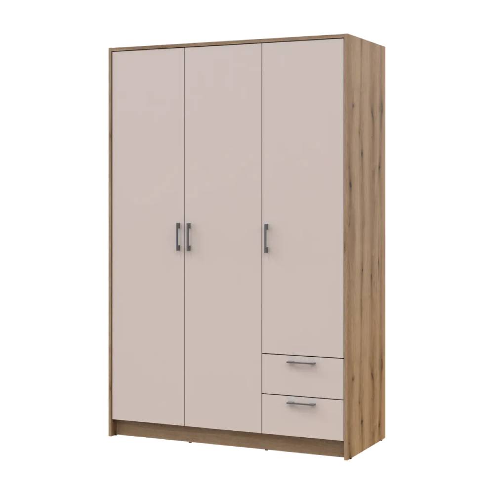 Шафа для одягу Doros Ронді Дуб Артизан/Кашемір 3ДСП 121х52х195 DRS-011661 (80737815)