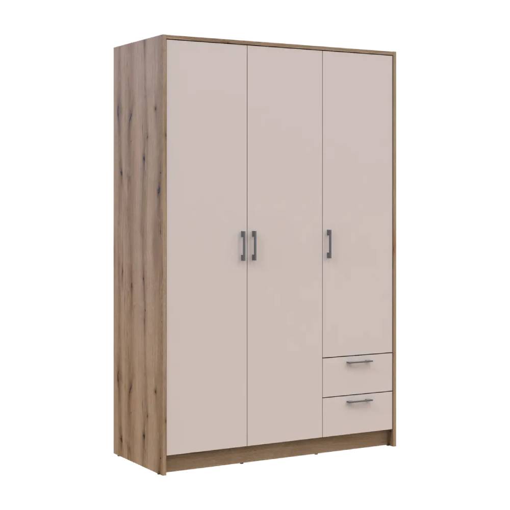 Шафа для одягу Doros Ронді Дуб Артизан/Кашемір 3ДСП 121х52х195 DRS-011661 (80737815)