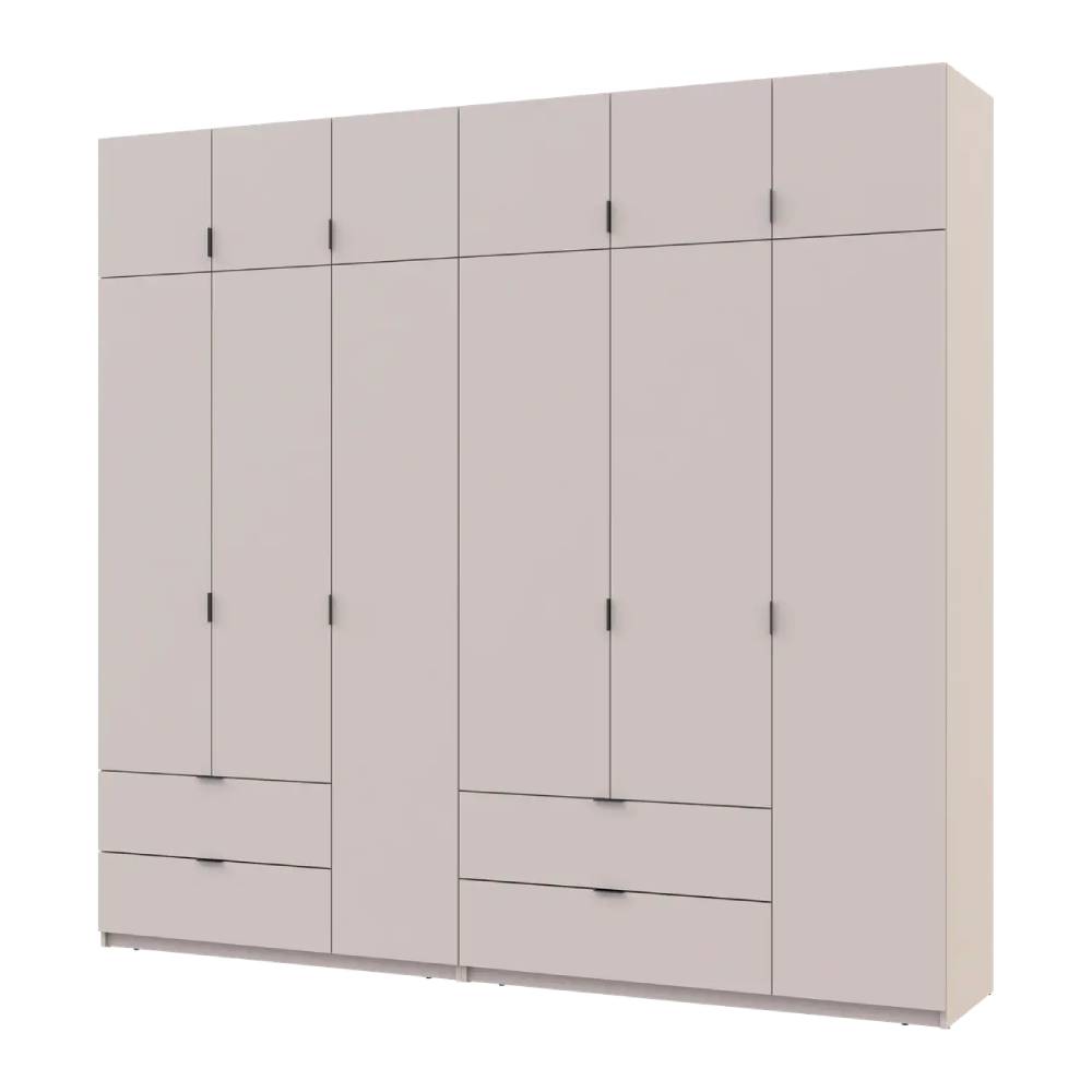 Шафа для одягу Doros Лукас Кашемір 3+3 ДСП 255х50х240 DRS-011714 (42005112)