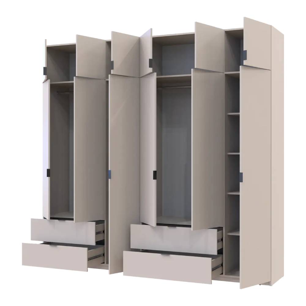 Шафа для одягу Doros Лукас Кашемір 3+3 ДСП 255х50х240 DRS-011714 (42005112)