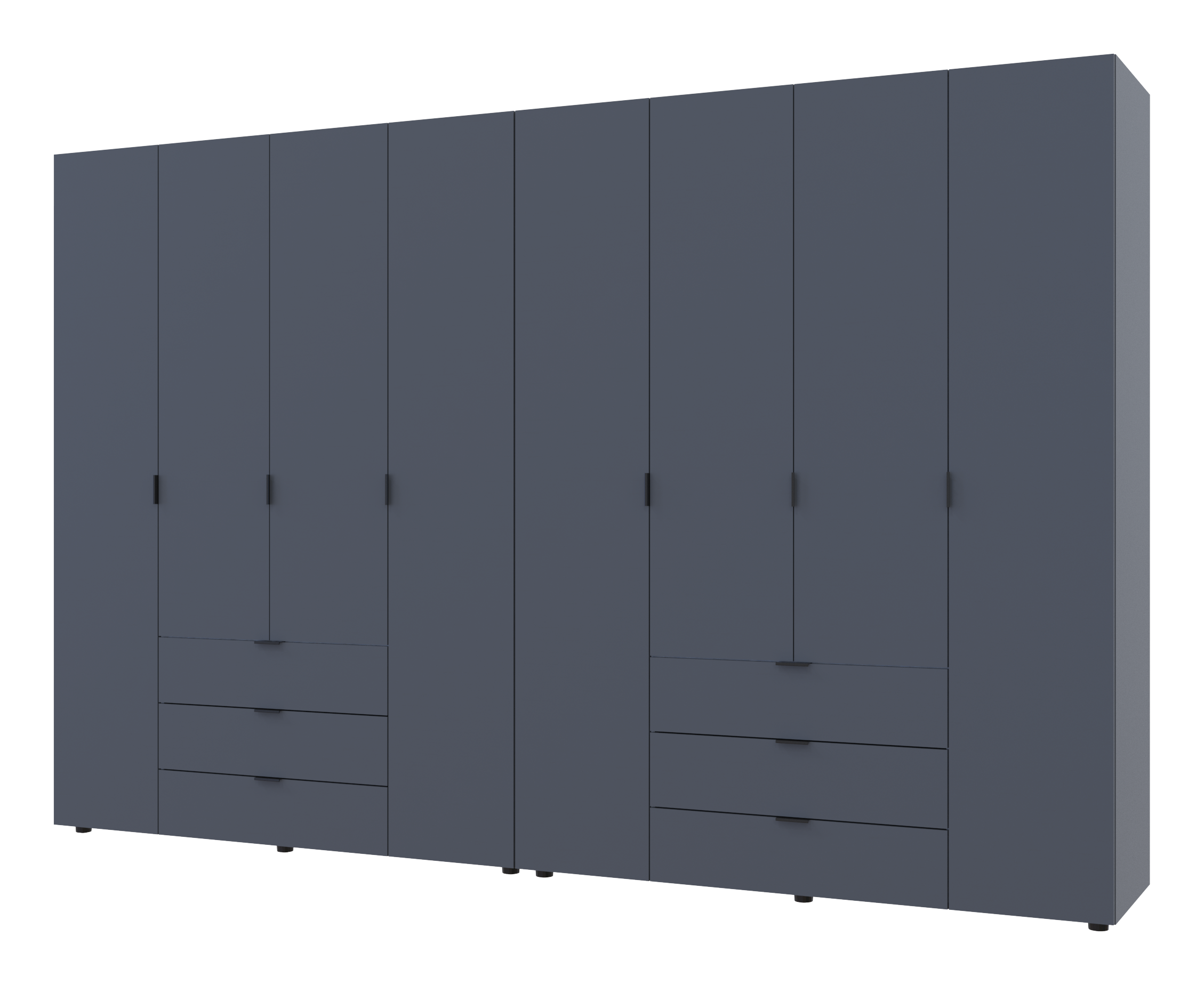 Комплект шаф для одягу Doros Гелар (2 шт.) 310х49,5х203,4 см Графіт (DRS-011122)