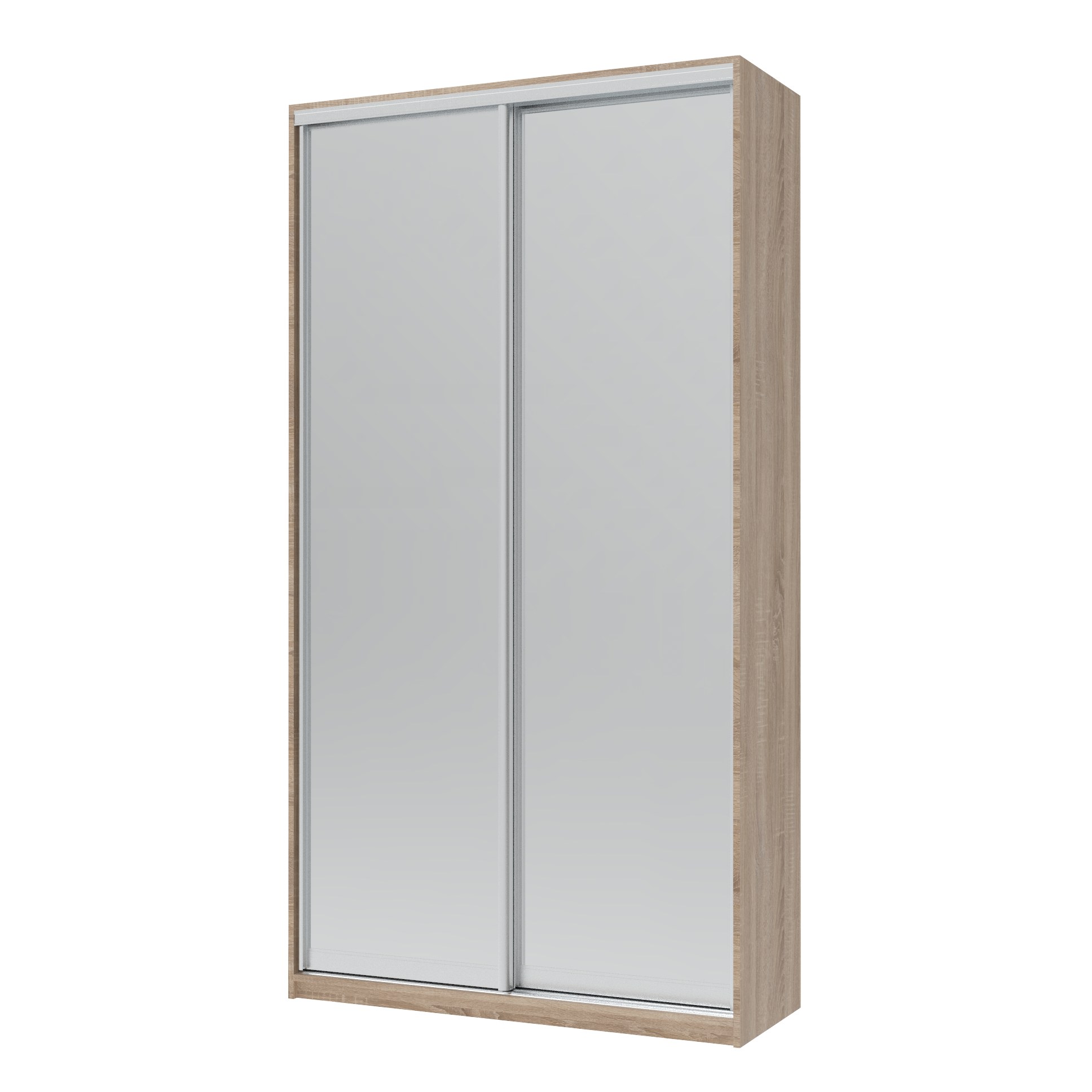 Шафа-купе двохдверна Doros Сіті Лайт 120х45х225 см Дуб сонома/2 Дзеркала (DRS-011085)